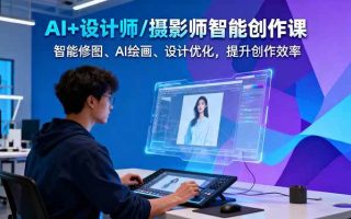AI+设计师/摄影师智能创作课：智能修图、AI绘画、设计优化，提升创作效率