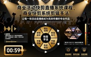 商业活动快剪直播系统课程，商业快剪系统剪辑手法
