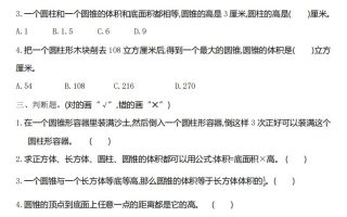 六下苏教版数学第二单元测试卷-1