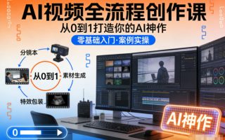 AI视频全流程创作课，从0到1打造你的AI神作