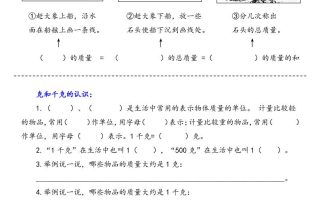 新三上数学曹冲称象的故事（质量单位）考点专项训练（含答案20页）