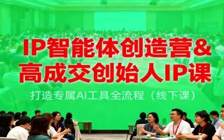 IP智能体创造营&高成交创始人IP课，打造专属AI工具全流程(线下课)
