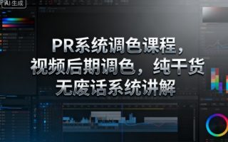 PR系统调色课程，视频后期调色，纯干货无废话系统讲解