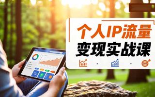 个人IP流量变现实战课，涵盖多平台引流、打造个人IP并实现稳定流量变现
