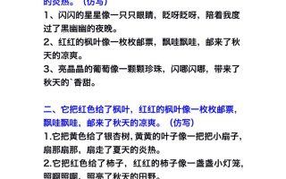 三年级语文上册第二单元仿写句子