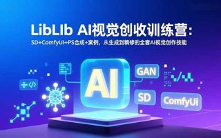LibLIb AI视觉创收训练营:SD+ComfyUI+PS合成+案例,从生成到精修的全套AI视觉创作技能