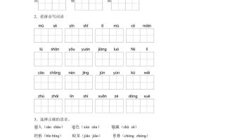 统编版语文四年级上册第三单元字词专项练