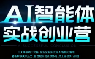 陈厂长·AI智能体实体战创业营(深圳9月23-25日)