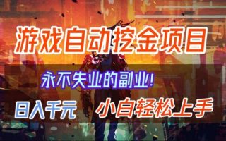 【劲爆】稳定两年的游戏自动挖金项目,日入1k,当天上手就见收益,永不失业的副业【揭秘】
