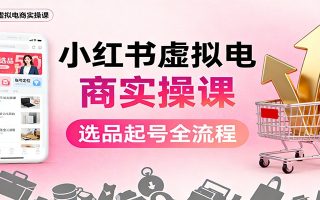 小红书虚拟电商实操课：选品起号+AI 内容创作+店铺运营+引流私域+自动化发笔记