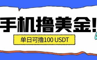 最新手机撸美金项目,单日产值100U+,2026年最新的风口项目