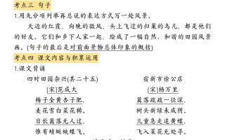 四下语文期中归类复习