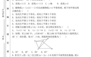 【2025秋新版】九年级上第一学期【数学】九校联考期中检测卷（含答案）