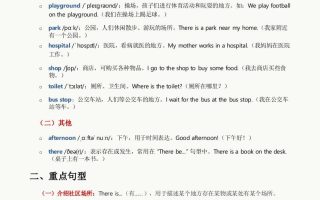 2025秋人教英语四上课堂笔记Unit03