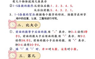 新一上数学全册必背知识点笔记（8页）
