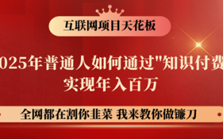 镰刀训练营超级IP合伙人，25年普通人如何通过“知识付费”年入百万！