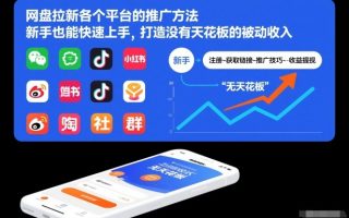 网盘拉新各个平台的推广方法，新手也能快速上手，打造没有天花板的被动收入