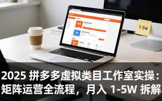 2025 拼多多虚拟类目工作室实操：矩阵运营全流程，月入 1-5W 拆解