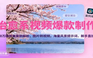 治愈系视频爆款制作，700万播放量案例解析，图片转视频，海量风景提示词，新手直接用