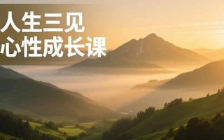 人生三见心性成长课，见天地众生自己，搞透人性安顿身心，活出清晰自我，内在富足无价
