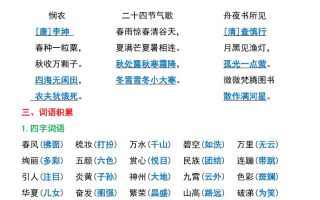 二年级语文下册期中重点知识梳理6页