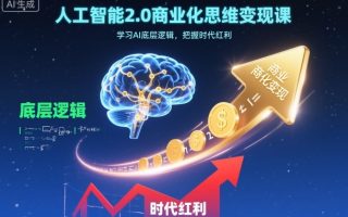 人工智能2.0商业化思维变现课，学习AI底层逻辑，把握时代红利