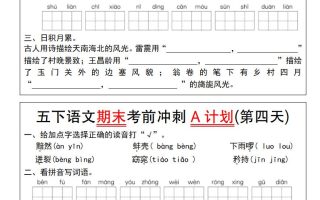 【期末复习系列】五下语文期末考前冲刺A计划（1-10）