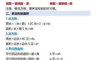 【2025秋新版】五年级数学必备五大重要考点归纳-五上数学