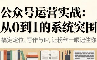 公众号运营实战：从0到1的系统突围