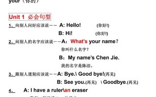 人教PEP版丨三年级英语上册知识点预习总览