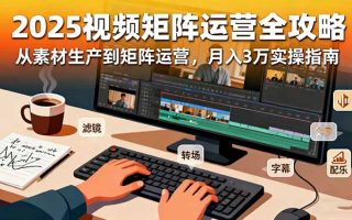 2025短视频矩阵运营全攻略：从素材生产到矩阵运营，月入3万实操指南