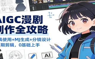 AIGC漫剧制作全攻略：工具使用+MJ生成+分镜设计+后期剪辑，0基础上手