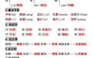 三年级上册语文1-3单元高频考点梳理