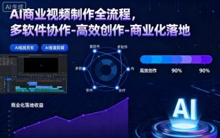 AI商业视频制作全流程，多软件协作-高效创作-商业化落地