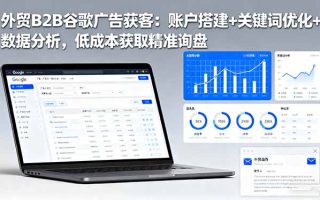 外贸B2B 谷歌广告获客：账户搭建+关键词优化+数据分析 低成本获取精准询盘