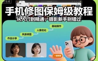 手机修图保姆级教程，从入门到精通，摄影新手别错过