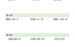 四下数学简便计算12类题型
