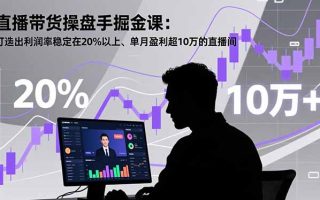 直播带货操盘手掘金课：打造出利润率稳定在20%以上、单月盈利超10万的直播间