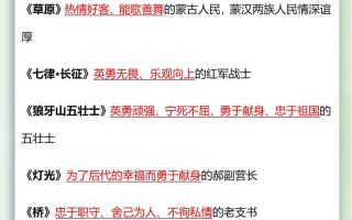 【2025秋新版】六年级语文上册课文重要知识点归纳