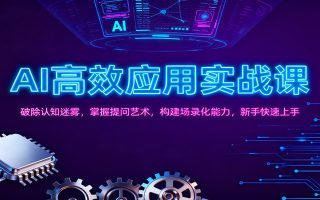 AI高效应用实战课：破除认知迷雾，掌握提问艺术， 构建场录化能力，新手快速上手