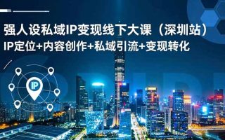强人设私域IP变现线下大课(深圳站