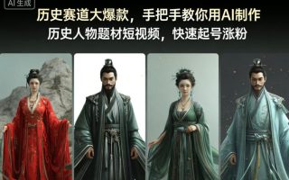 历史赛道大爆款，手把手教你用AI制作历史人物题材短视频，快速起号涨粉
