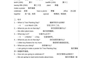 五下人教版一起点英语【期末知识清单汇总】