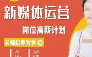 新媒体运营高薪升核培养计划，入门-转行-进阶