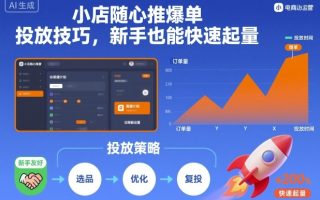 小店随心推爆单投放技巧，新手也能快速起量