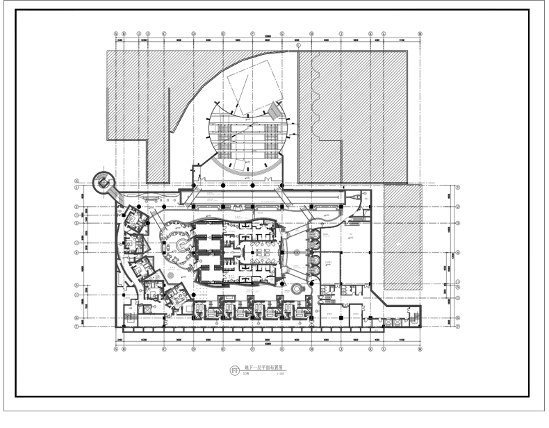 洗浴中心桑拿足浴CAD施工图 平面布置会所SPA按摩店布局方案图库